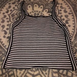 Levi Knit Black and white striped Tank Top